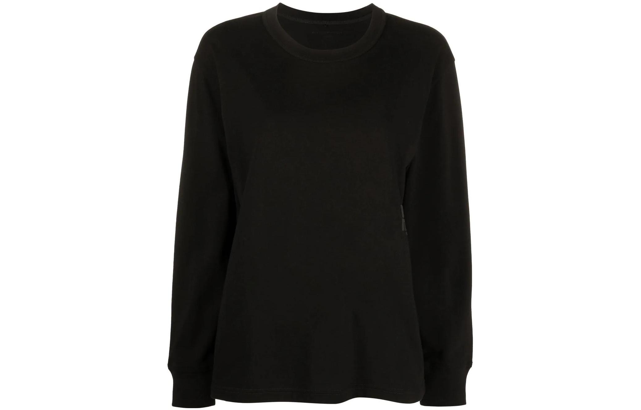 (Women) Alexander Wang SS22  Black Loose Fit Pullover Crewneck Sweatshirt. 4CC3221356-001