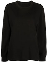 (Women) Alexander Wang SS22 Black Loose Fit Pullover Crewneck Sweatshirt. 4CC3221356-001 (Women) Alexander Wang SS22 Black Loose Fit Pullover Crewneck Sweatshirt. 4CC3221356-001