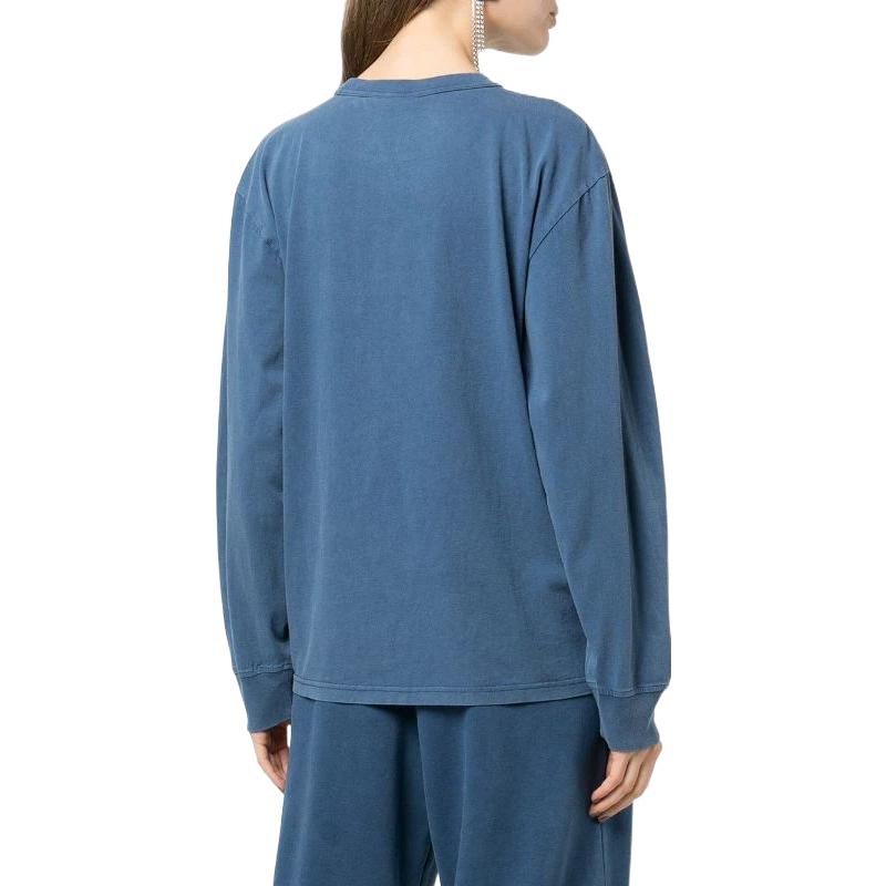 Shop (W) アレキサンダーワン SS22 サイドロゴプリント付きブルーロングスリーブTシャツ. 4CC3211254-470