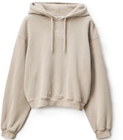 (Women) Alexander Wang SS22 Foam Logo Hooded Sweatshirt in Grey. 4CC3212043-267 (Women) Alexander Wang SS22 Foam Logo Hooded Sweatshirt in Grey. 4CC3212043-267