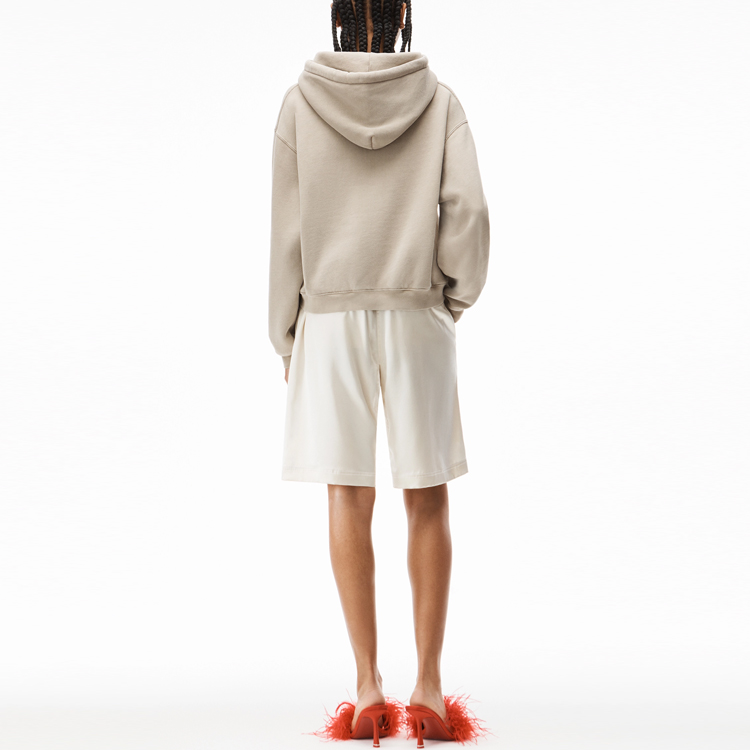 Shop (W) 亚历山大王 SS22 灰色泡沫标志连帽卫衣 4CC3212043-267