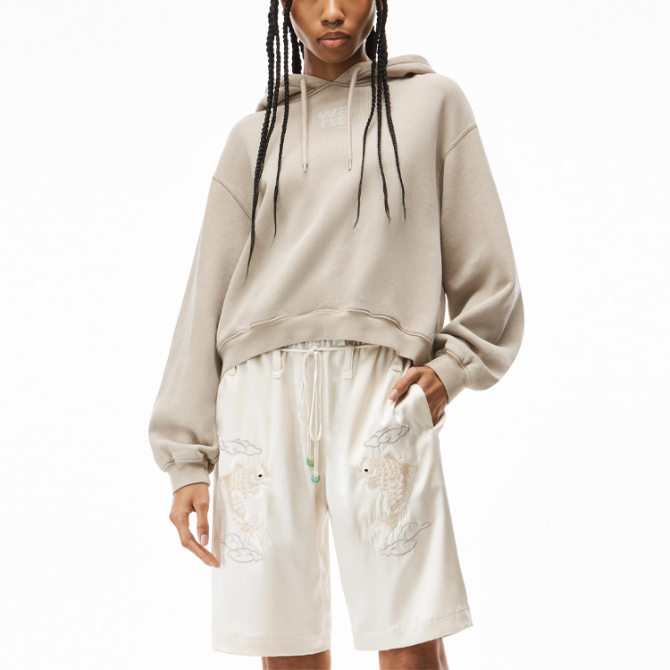 Purchase (W) 亚历山大王 SS22 灰色泡沫标志连帽卫衣 4CC3212043-267