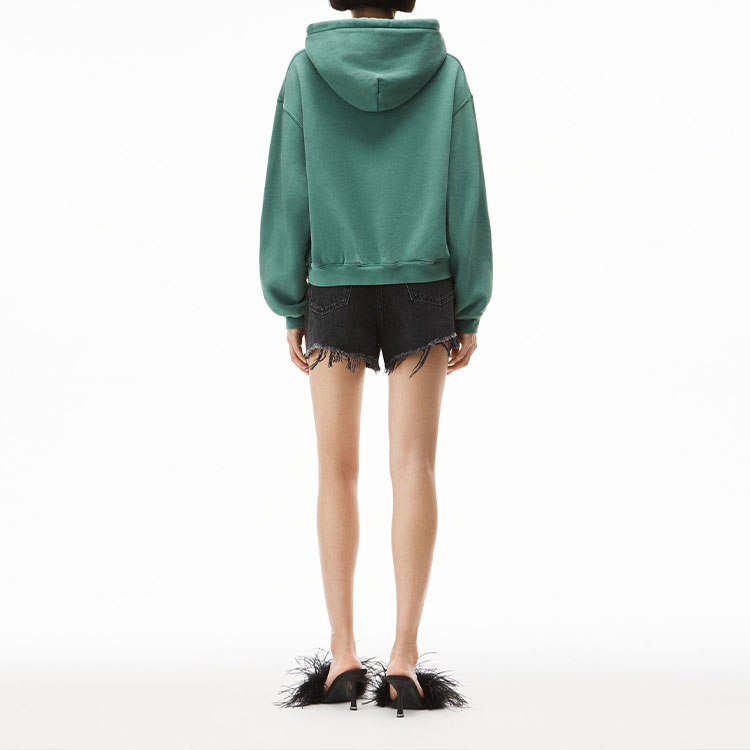 Shop (Women) Alexander Wang SS22  Foam Logo Terry Hoodie 4CC3212043-303