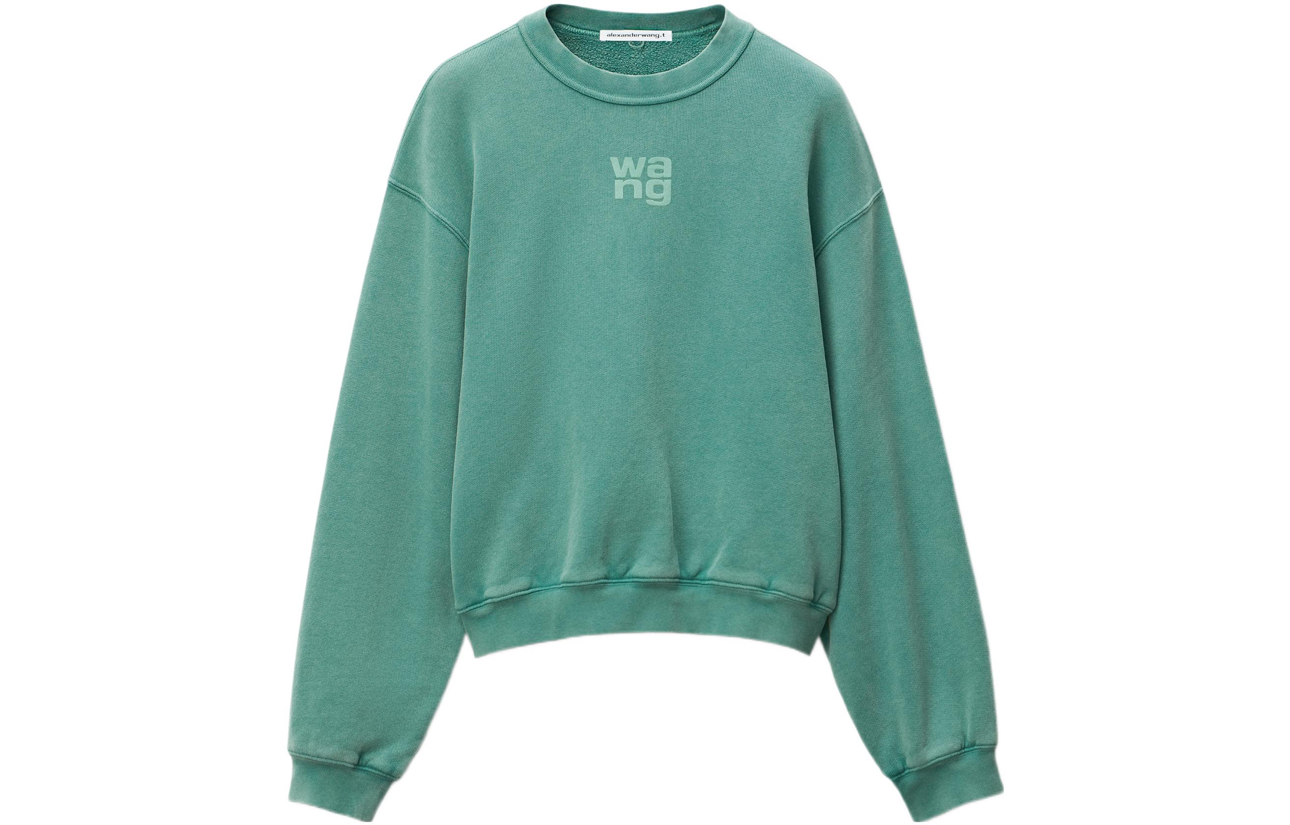 (Women) Alexander Wang SS22  Foam Logo Terry Pullover Sweatshirt - Collegiate Green 4CC3211258-303