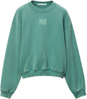 (Women) Alexander Wang SS22 Foam Logo Terry Pullover Sweatshirt - Collegiate Green 4CC3211258-303 (Women) Alexander Wang SS22 Foam Logo Terry Pullover Sweatshirt - Collegiate Green 4CC3211258-303