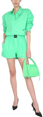 (Women) Alexander Wang SS22 Green Long Sleeve Button-Up Shirt. 4WC2221318-328 Details for (Women) Alexander Wang SS22 Green Long Sleeve Button-Up Shirt. 4WC2221318-328