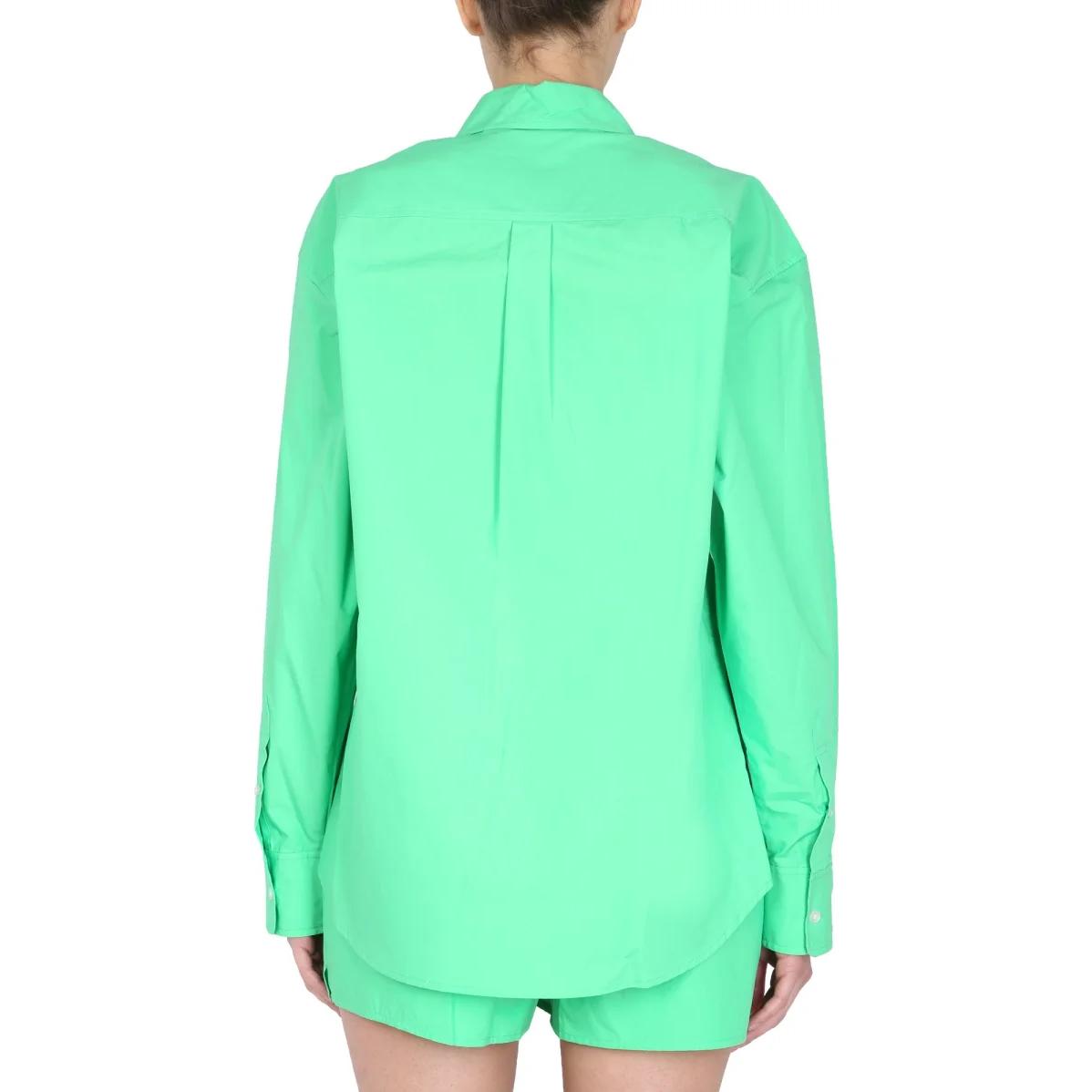 Cheap (W) Alexander Wang SS22 綠色長袖襯衫 4WC2221318-328