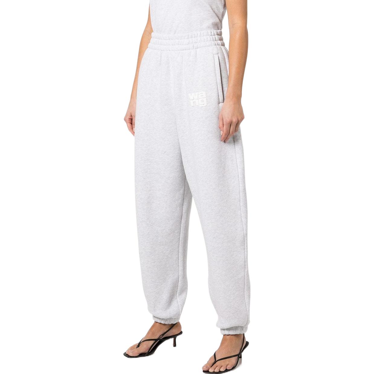 Purchase (Women) Alexander Wang SS22  Grey Logo Print Sweatpants. 4CC3224348-050