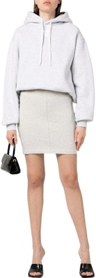 (Women) Alexander Wang SS22 Grey Pullover Hoodie with Rubber Logo. 4CC3222069-050 Lookbook (Women) Alexander Wang SS22 Grey Pullover Hoodie with Rubber Logo. 4CC3222069-050