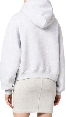 (Women) Alexander Wang SS22 Grey Pullover Hoodie with Rubber Logo. 4CC3222069-050 Shop (Women) Alexander Wang SS22 Grey Pullover Hoodie with Rubber Logo. 4CC3222069-050