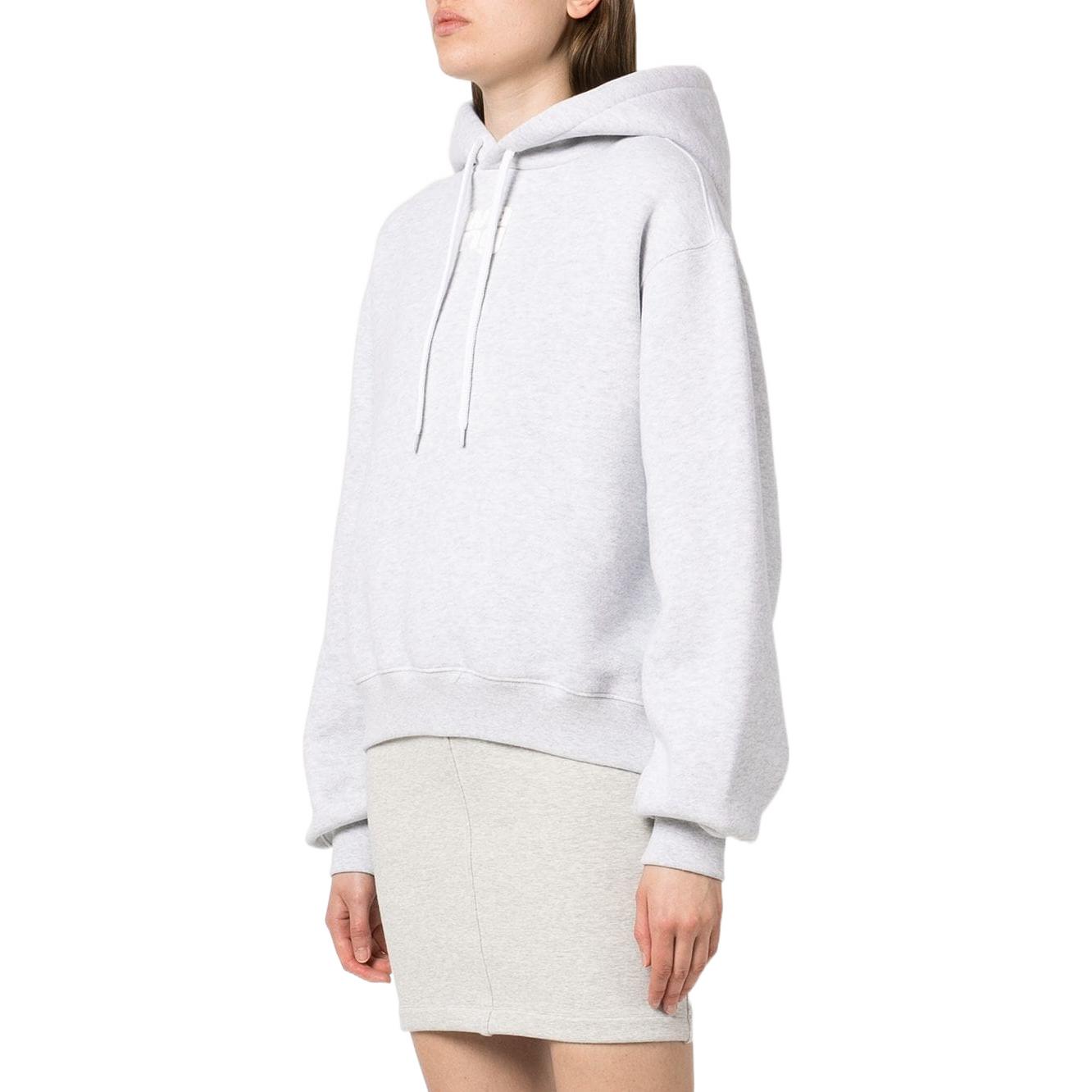 Purchase (Women) Alexander Wang SS22  Grey Pullover Hoodie with Rubber Logo. 4CC3222069-050