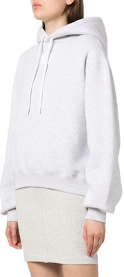 (Women) Alexander Wang SS22 Grey Pullover Hoodie with Rubber Logo. 4CC3222069-050 Purchase (Women) Alexander Wang SS22 Grey Pullover Hoodie with Rubber Logo. 4CC3222069-050