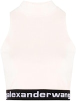 (Women) Alexander Wang SS22 Logo Strap Tank Top - White 4CC2211212-120 (Women) Alexander Wang SS22 Logo Strap Tank Top - White 4CC2211212-120