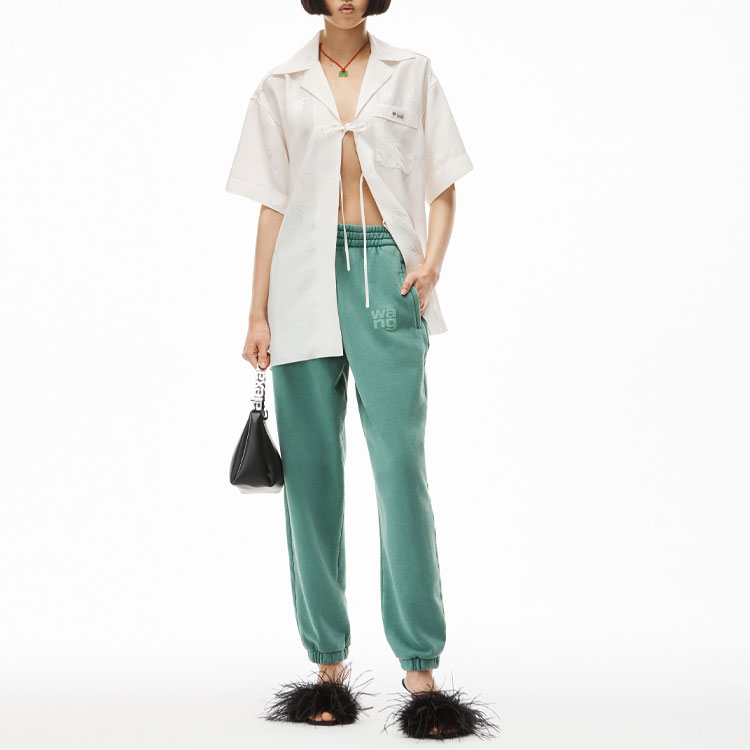 Lookbook (Women) Alexander Wang SS22  Logo Sweatpants Green 4CC3214104-303