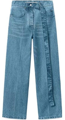 (W) アレキサンダーワン SS22 ルーズフィット ベルト付き ワイドレッグジーンズ ブルー 1WC3224490-483 Order (W) アレキサンダーワン SS22 ルーズフィット ベルト付き ワイドレッグジーンズ ブルー 1WC3224490-483