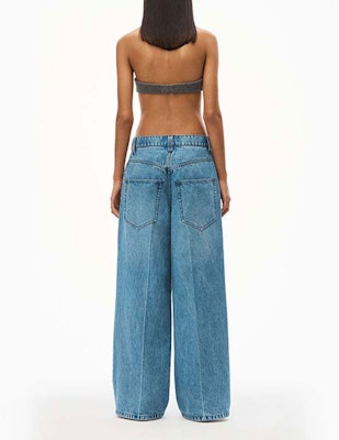 (W) アレキサンダーワン SS22 ルーズフィット ベルト付き ワイドレッグジーンズ ブルー 1WC3224490-483 Shop (W) アレキサンダーワン SS22 ルーズフィット ベルト付き ワイドレッグジーンズ ブルー 1WC3224490-483