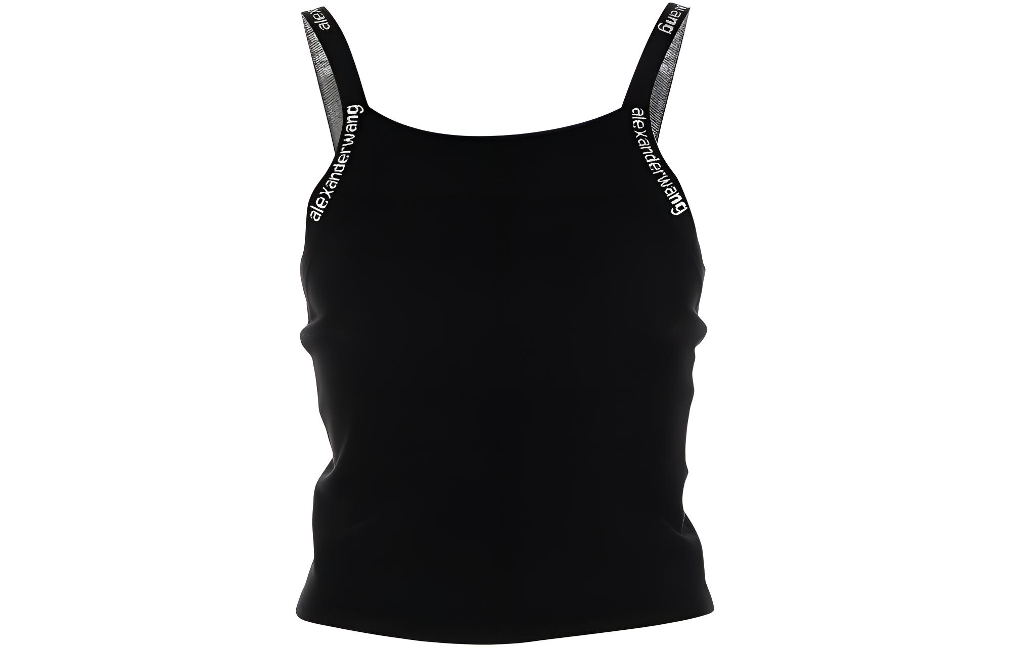(Women) Alexander Wang SS22  Solid Black Tank Top 4KC2221041-001