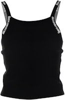 (Women) Alexander Wang SS22 Solid Black Tank Top 4KC2221041-001 (Women) Alexander Wang SS22 Solid Black Tank Top 4KC2221041-001