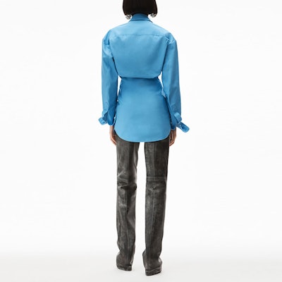 (Women) Alexander Wang SS22 Solid Long Sleeve Shirt Sky Blue 1WC1221552-437 Shop (Women) Alexander Wang SS22 Solid Long Sleeve Shirt Sky Blue 1WC1221552-437