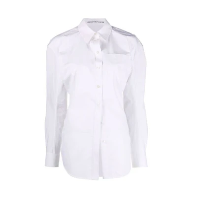 (Women) Alexander Wang SS22 Solid White Shirt 1WC1221552-100