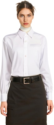 (Women) Alexander Wang SS22 Solid White Shirt 1WC1221552-100 Details for (Women) Alexander Wang SS22 Solid White Shirt 1WC1221552-100