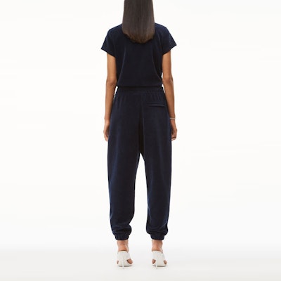 (Women) Alexander Wang SS22 Velvet Rhinestone Joggers Dark Blue 4CC3214111-409 Shop (Women) Alexander Wang SS22 Velvet Rhinestone Joggers Dark Blue 4CC3214111-409