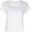 Order (W) Alexander Wang SS22 Camiseta Blanca de Algodón Cuello Redondo Manga Corta 4CC3221358-100
