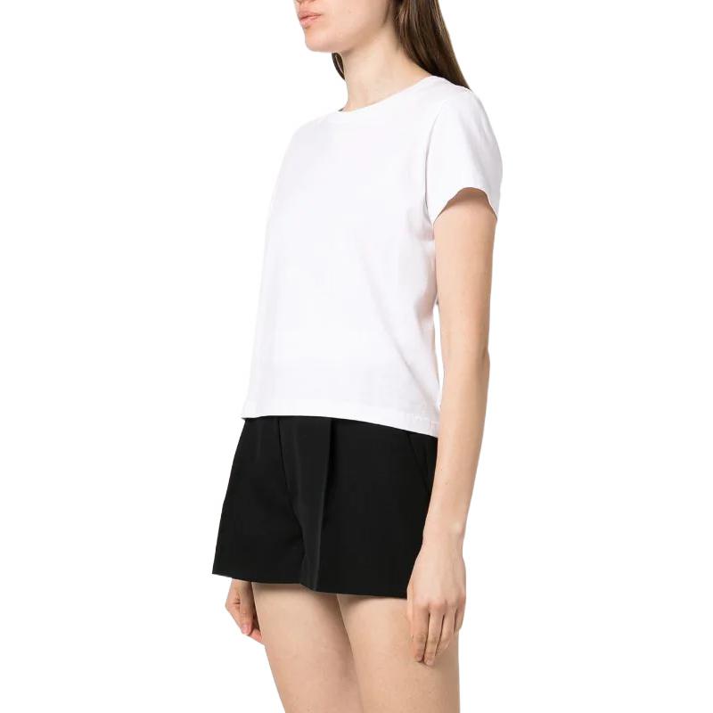 Purchase (W) Alexander Wang SS22 Camiseta Blanca de Algodón Cuello Redondo Manga Corta 4CC3221358-100