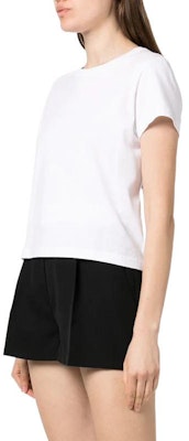(W) Alexander Wang SS22 Camiseta Blanca de Algodón Cuello Redondo Manga Corta 4CC3221358-100 Purchase (W) Alexander Wang SS22 Camiseta Blanca de Algodón Cuello Redondo Manga Corta 4CC3221358-100