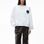 Shop (W) アレキサンダー・ワン SS22 ホワイト グラフィック クルーネック テリークロススウェット UCC1221499-111