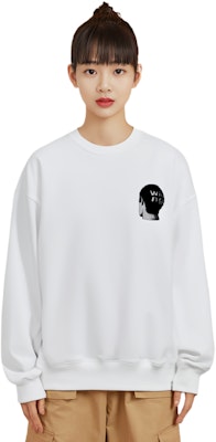 (W) アレキサンダー・ワン SS22 ホワイト グラフィック クルーネック テリークロススウェット UCC1221499-111 Purchase (W) アレキサンダー・ワン SS22 ホワイト グラフィック クルーネック テリークロススウェット UCC1221499-111