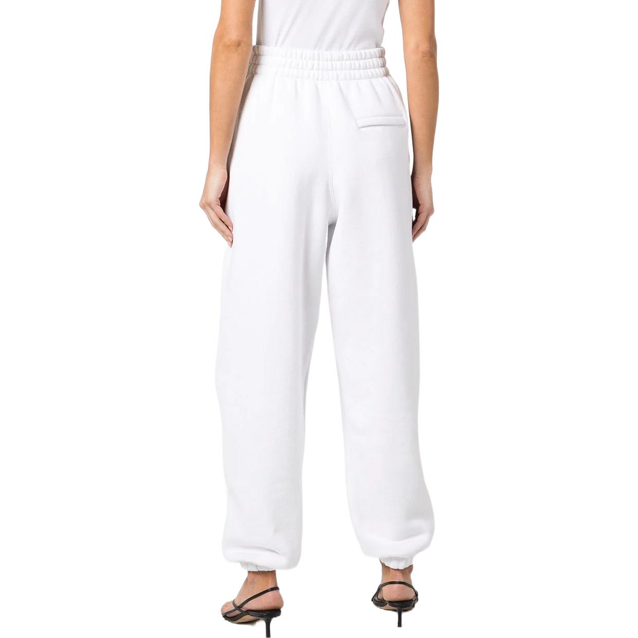 Shop (Women) Alexander Wang SS22  White Logo Print Elastic Jogger Sweatpants. 4CC3224348-100
