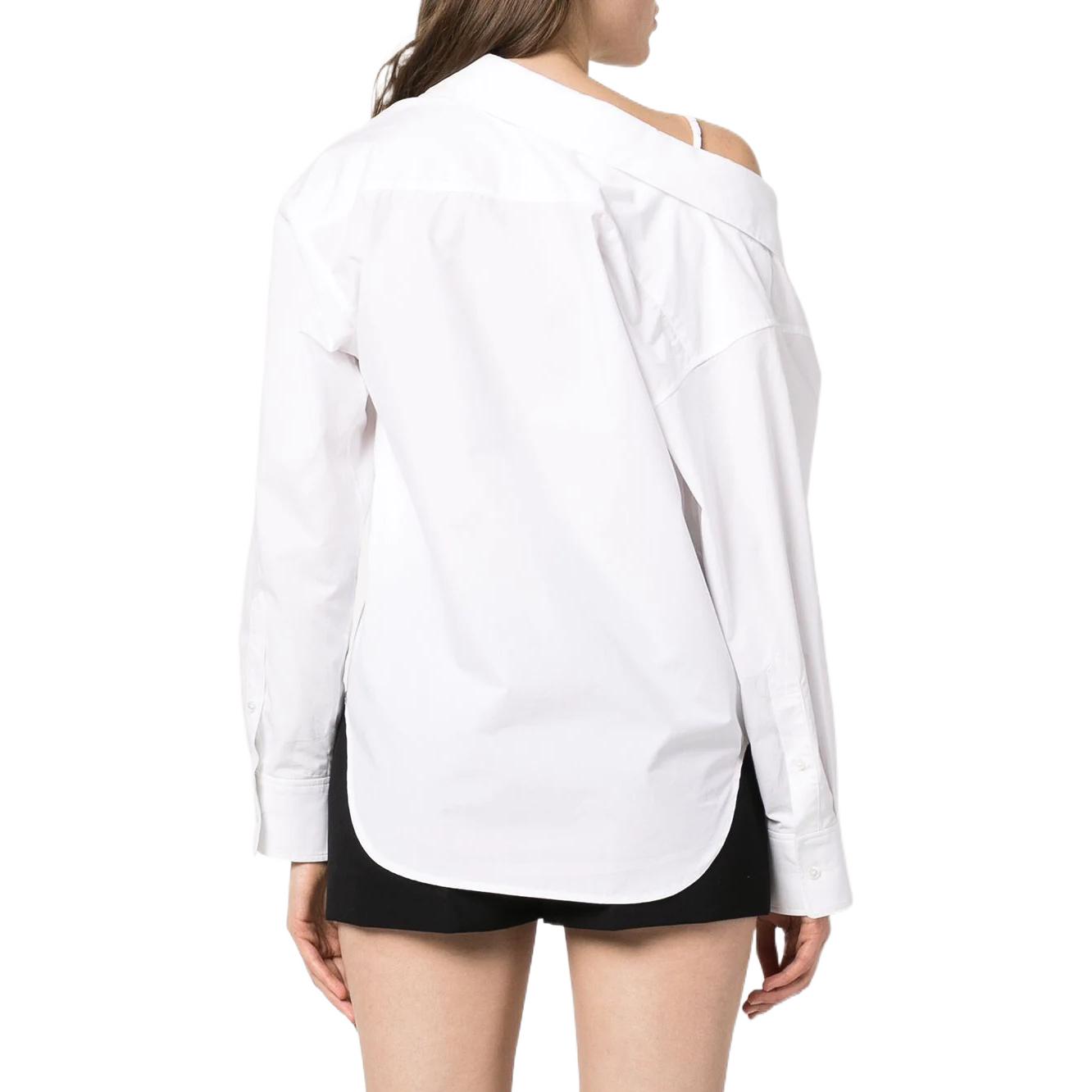 Shop (W) Alexander Wang SS22 白色一字領長袖襯衫 4WC3221361-111