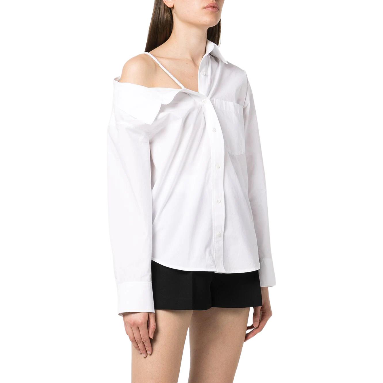 Purchase (W) Alexander Wang SS22 白色一字領長袖襯衫 4WC3221361-111