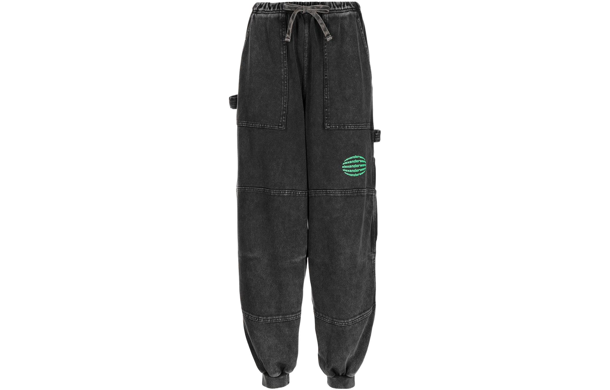 Order (W) Alexander Wang SS22 酸洗錐形工裝慢跑牛仔褲 黑色 UCC1224030-737