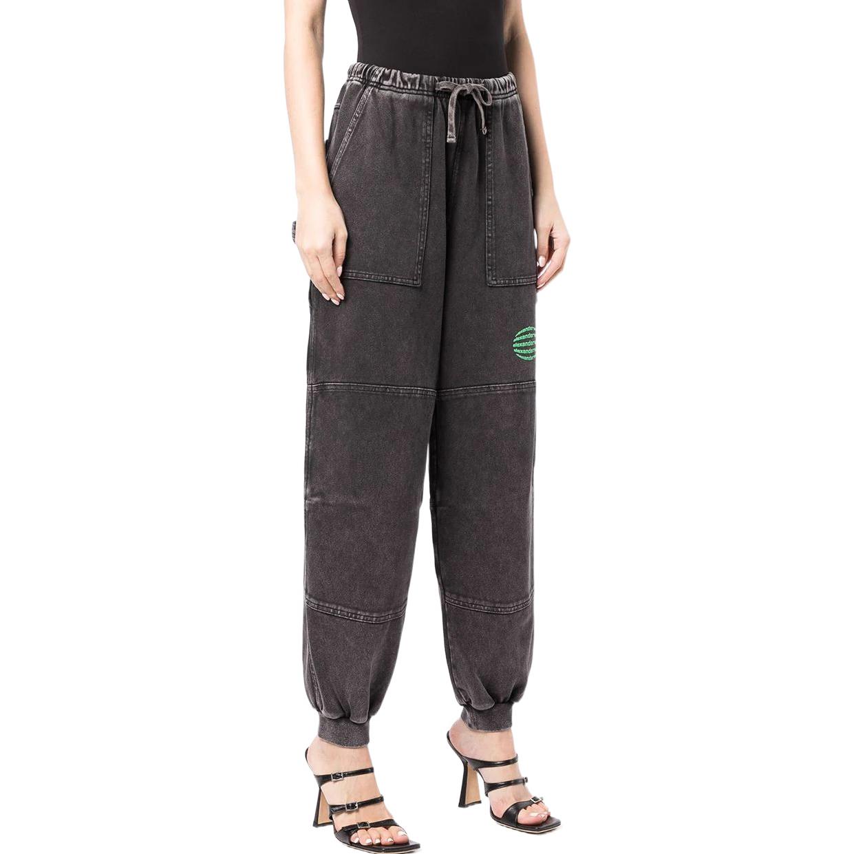 Shop (W) Alexander Wang SS22 酸洗錐形工裝慢跑牛仔褲 黑色 UCC1224030-737