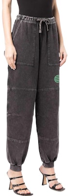 (W) Alexander Wang SS22 酸洗錐形工裝慢跑牛仔褲 黑色 UCC1224030-737 Shop (W) Alexander Wang SS22 酸洗錐形工裝慢跑牛仔褲 黑色 UCC1224030-737