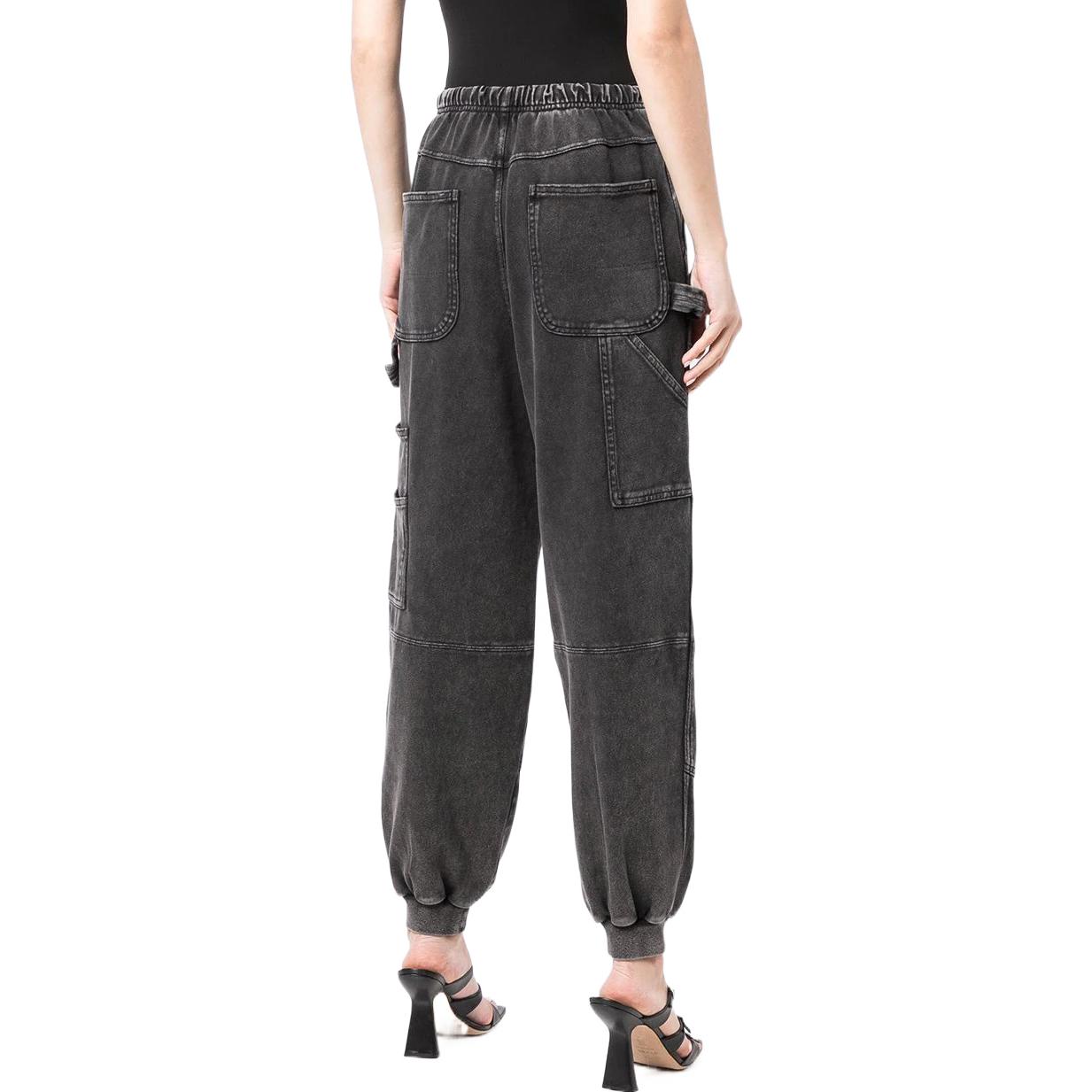 Purchase (W) Alexander Wang SS22 酸洗錐形工裝慢跑牛仔褲 黑色 UCC1224030-737