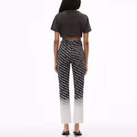 Shop (Women) Alexander Wang SS22 Acid Wash Crop Logo Cotton Tee Women Grey. 1CC1201327-007
