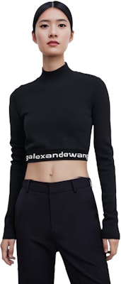 (W) 亚历山大王 SS22 黑色灯芯绒高领针织毛衣 4CC2201130-001 Lookbook (W) 亚历山大王 SS22 黑色灯芯绒高领针织毛衣 4CC2201130-001