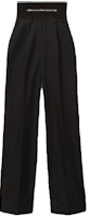 (Women) Alexander Wang SS22 Black Logo Belt Wide-Leg Casual Pants. 1WC1224426-001 (Women) Alexander Wang SS22 Black Logo Belt Wide-Leg Casual Pants. 1WC1224426-001