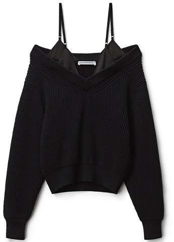 women-alexander-wang-ss-22-black-satin-v-neck-off-shoulder-knit-sweater-4-kc-1221009-001