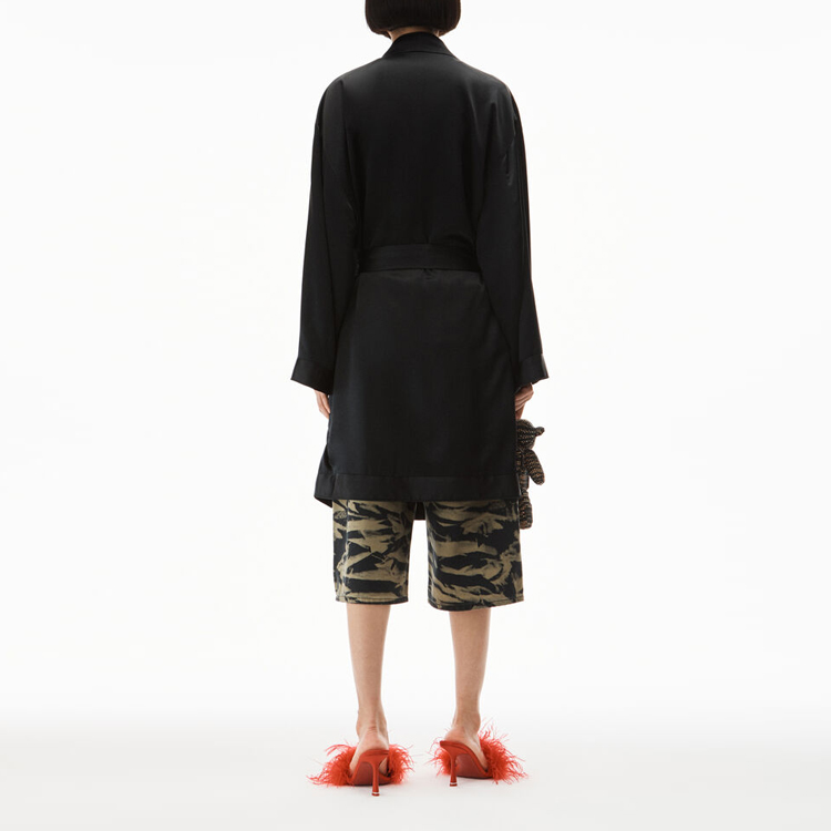 Shop (W) Alexander Wang SS22 黑色絲質虎頭刺繡外套 1WC1221581-001