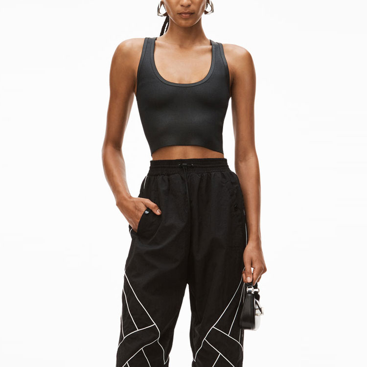 Purchase (Women) Alexander Wang SS22 Black Stretch Seam Sporty Tank Top 1KC2221031-001