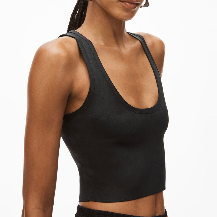Details for (Women) Alexander Wang SS22 Black Stretch Seam Sporty Tank Top 1KC2221031-001