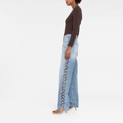 (Women) Alexander Wang SS22 Brown Knit Slim Fit Long Sleeve T-Shirt with Logo Trim Women 4KC1211024-204 Purchase (Women) Alexander Wang SS22 Brown Knit Slim Fit Long Sleeve T-Shirt with Logo Trim Women 4KC1211024-204