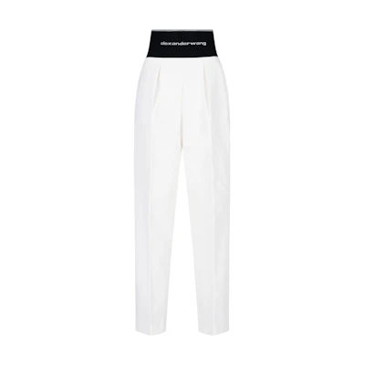 (Women) Alexander Wang SS22 Color-Block Embroidered Loose Straight Pants Women 1WC1224449-110