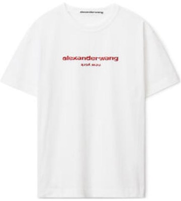 (W) Alexander Wang SS22 棉質Logo印花圓領T恤 白色 男女款 UCC3221535-100 Order (W) Alexander Wang SS22 棉質Logo印花圓領T恤 白色 男女款 UCC3221535-100
