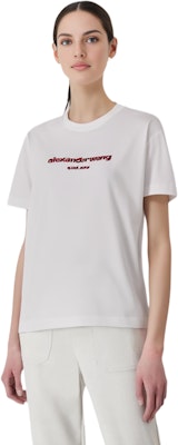 (W) Alexander Wang SS22 棉質Logo印花圓領T恤 白色 男女款 UCC3221535-100 Details for (W) Alexander Wang SS22 棉質Logo印花圓領T恤 白色 男女款 UCC3221535-100