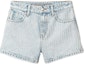 Buy (Women) Alexander Wang SS22 Crystal Striped Denim Shorts Blue 4DC2224100-270